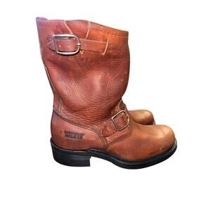 ⭐️ Women’s Walker Tan Leather Moto Biker  Boots. Size 9